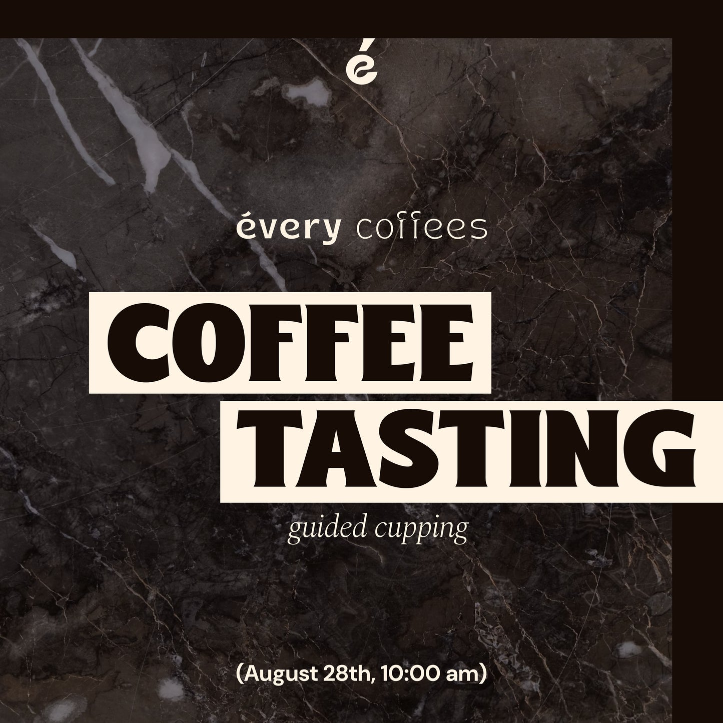 Coffee Tasting & Guided Cupping Workshop August 28th, 10:00 am session