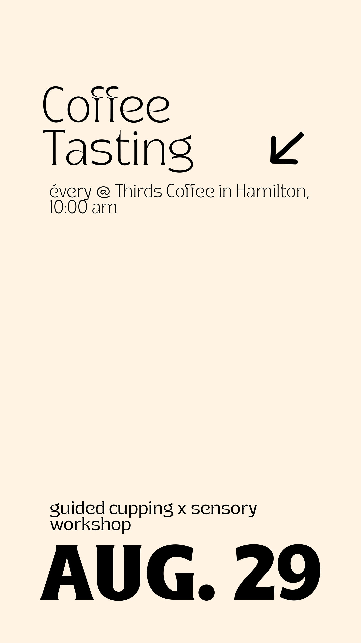 Coffee Tasting & Guided Cupping Workshop August 28th, 10:00 am session